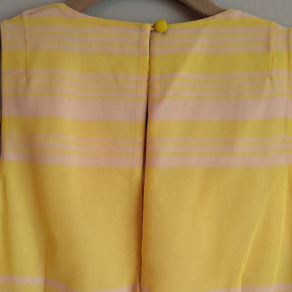 Striped Pleated Maxi Dress with Sheer Overlay from French Connection - Picture 7 of 8